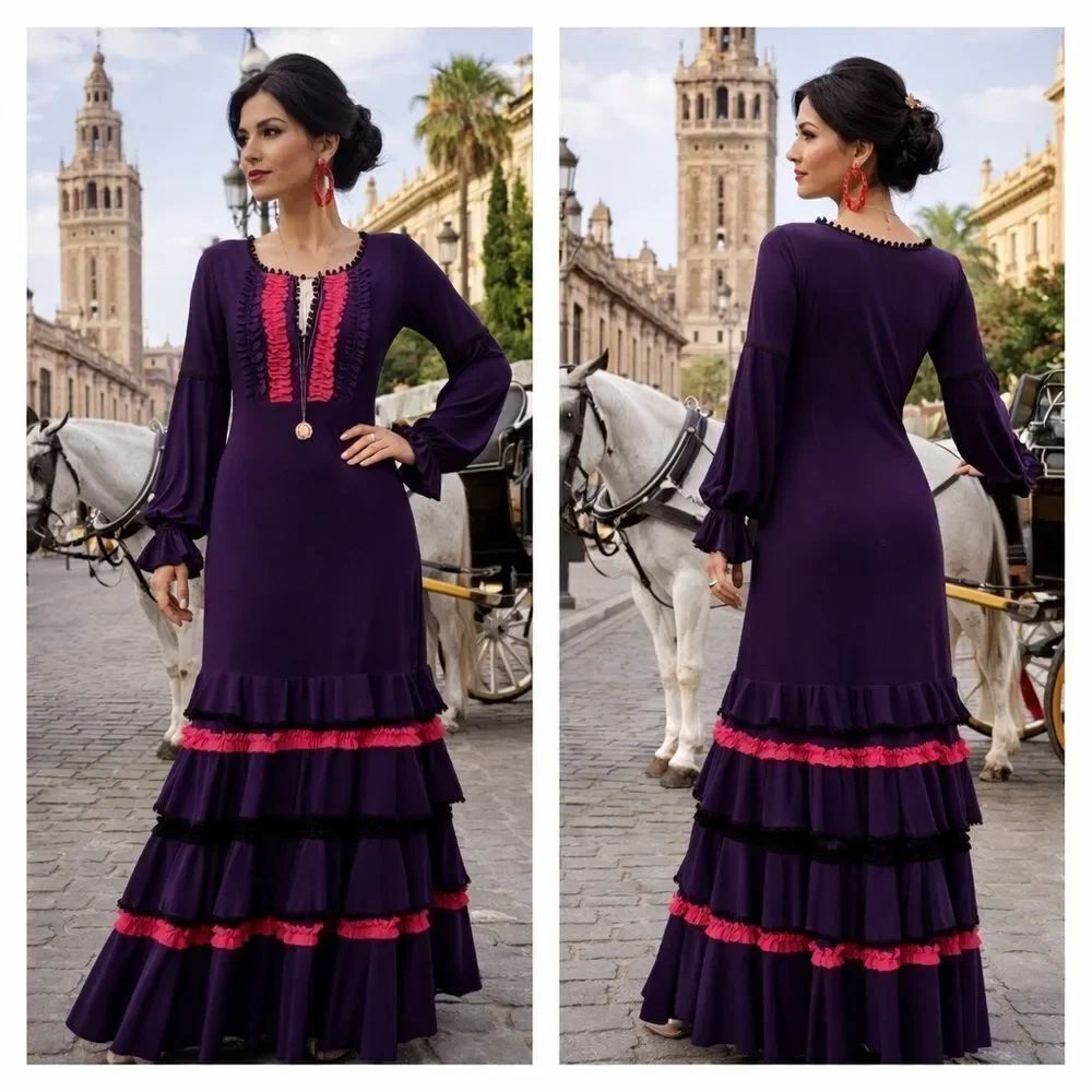 Lunares Flamenco Ruffled Dress